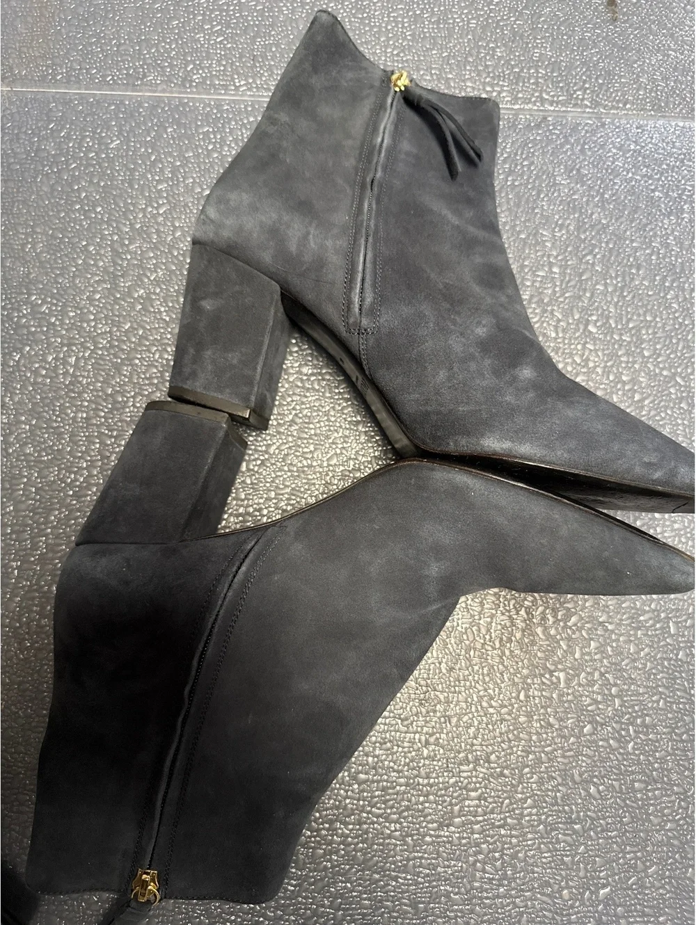 Hobbs London Navy Suede Pointed Toe Ankle Boots EU 40 US 9